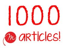 Time to thank you and to celebrate: 1000 articles and counting!